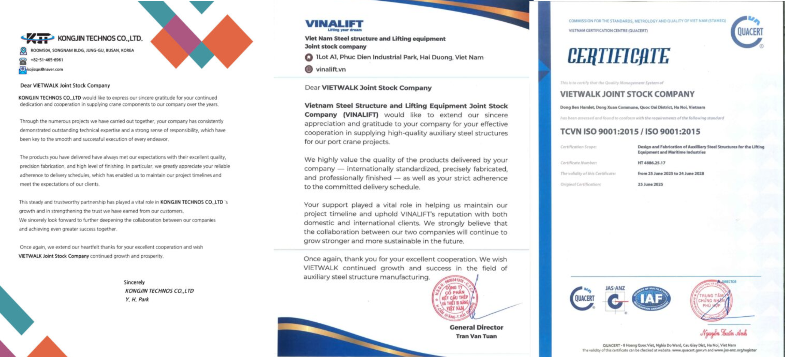 Licensing certificates